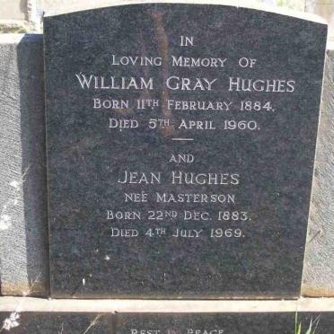 HUGHES William Gray 1884-1960  &amp; Jean MASTERSON 1883-1969