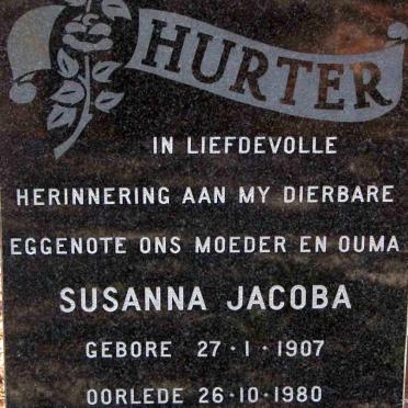HURTER Susanna Jacoba 1907-1980