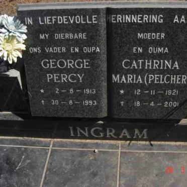INGRAM George Percy 1913-1993 &amp; Cathrina Maria PELCHER 1921-2001
