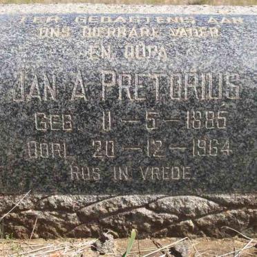 PRETORIUS Jan. A. 1885-1964