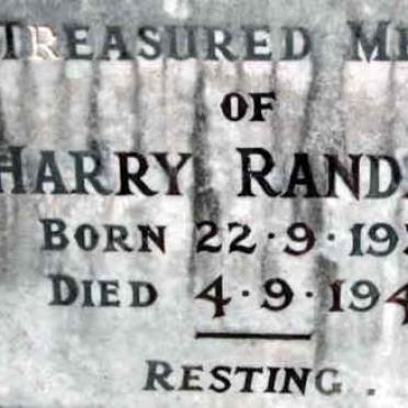 RANDALL Harry 1932-1947