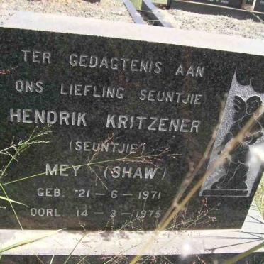 SHAW Hendrik Kritzener Mey 1971-1975
