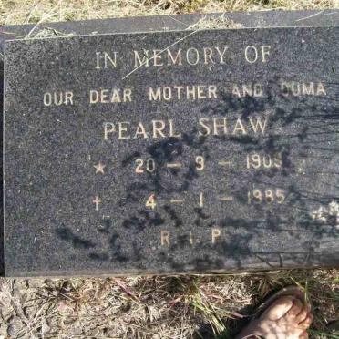 SHAW Pearl 1908-1985