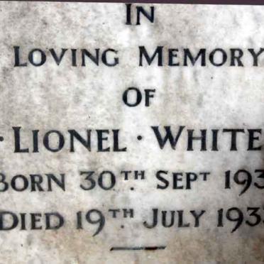 WHITE Lionel 1931-1933