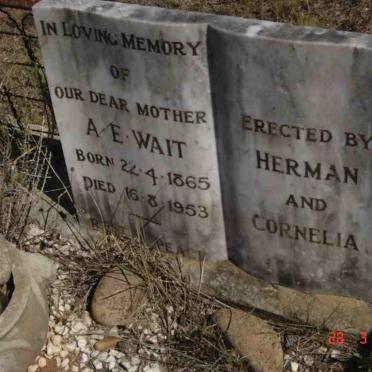 WAIT A.E. 1865-1953