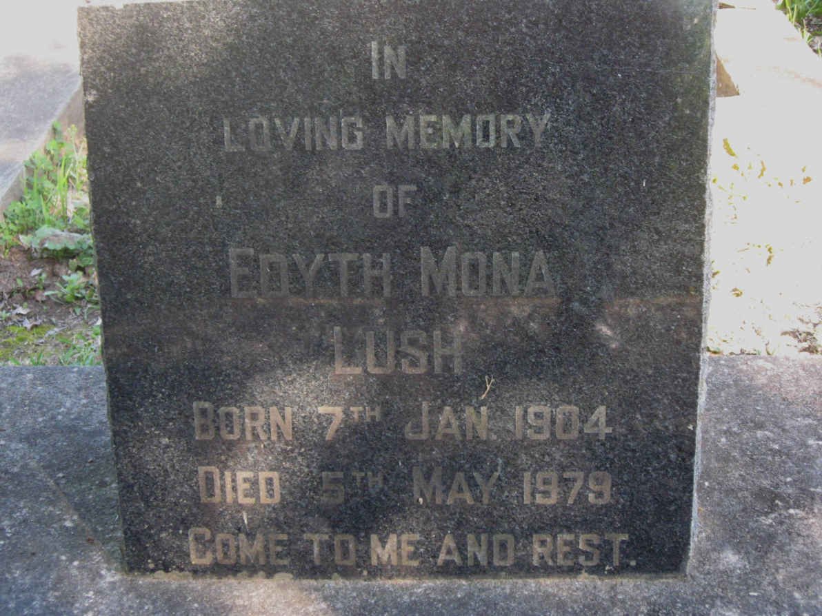 LUSH Edyth Mona 1904-1979