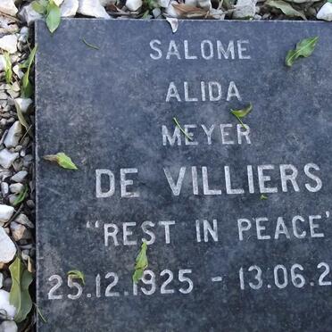 VILLIERS Salome Alida Meyer, de 1925-2002