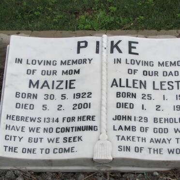 PIKE Allen Lester 1914-1997 &amp; Maizie 1922-2001