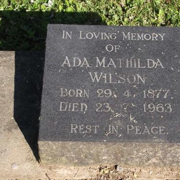 WILSON Ada Mathilda 1977-1963