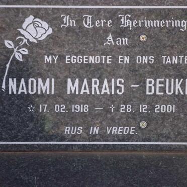 BEUKES Naomi, Marais 1918-2001