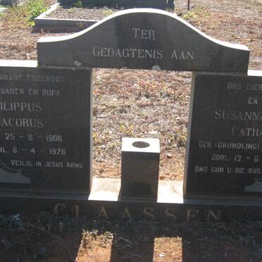 CLAASSEN Philippus Jacobus 1906-1978 &amp; Susanna Hermina Catharina GRUNDLING 1913-1983