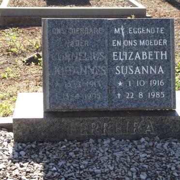 FERREIRA Cornelius Johannes 1913-1905 &amp; Elizabeth Susanna 1916-1985