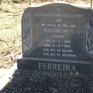 FERREIRA Solomons S.  1899-1982
