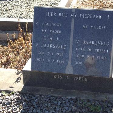 JAARSVELD G.A.J., van 1925-1991 &amp;  I. DU PREEZ 1940-