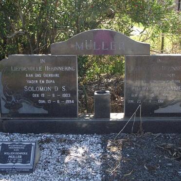 MULLER Solomon D.S. 1903-1994 &amp; Freda Stephanie 1907-1961 :: MULLER Willem Dempers 1932-2004