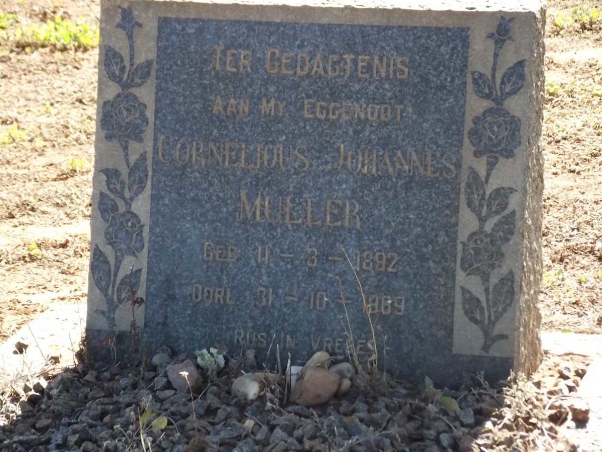 MULLER Cornelius Johannes 1892-1989