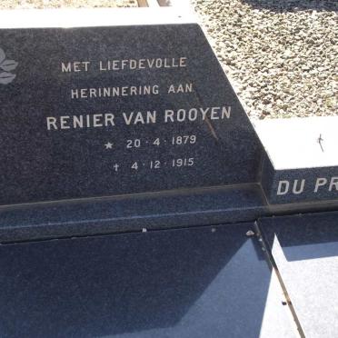 PREEZ Reinier Van Rooyen, du 1879-1915