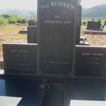 ROOYEN Gert Renier, van 1906-1985 &amp; Maria Murray 1907-1996