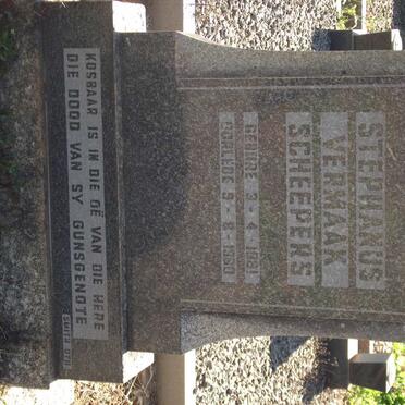 SCHEEPERS Stephanus Vermaak 1881-1960