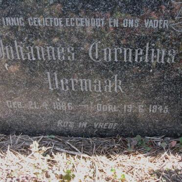 VERMAAK Johannes Cornelius 1886-1945