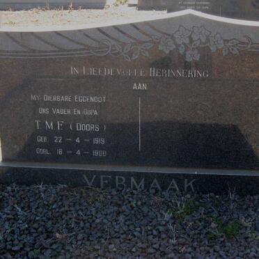 VERMAAK T.M.F. 1919-1980