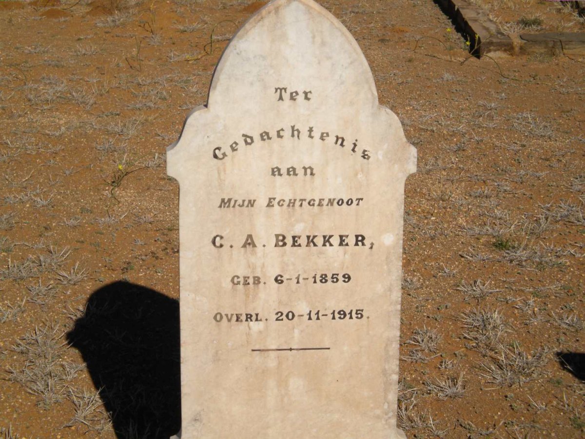 BEKKER C.A. 1859-1915
