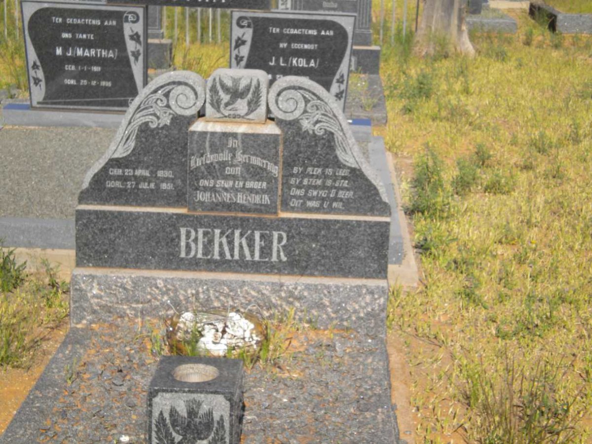 BEKKER Johannes Hendrik 1930-1951