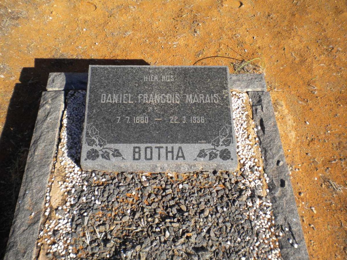 BOTHA Daniel Francois Marais 1880-1936
