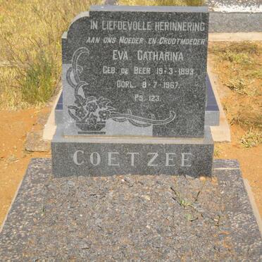 COETZEE Eva Catharina nee DE BEER 1893-1967
