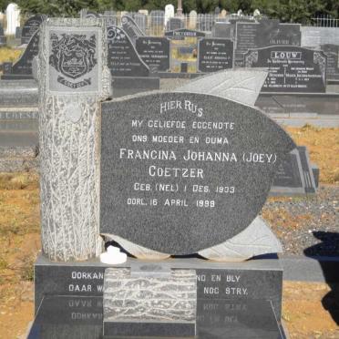 COETZER Francina Johanna nee NEL 1933-1999