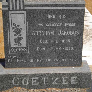 COETZEE Abraham Jakobus 1885-1939