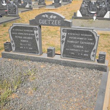 COETZEE Petrus Johannes Hendrik 1912-1988 &amp; Huibrecht Catharina Florina VORSTER 1923-2012