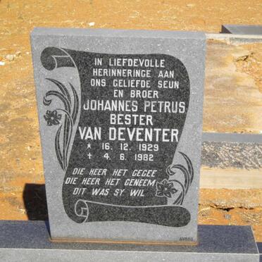 DEVENTER Johannes Petrus Bester, van 1929-1982