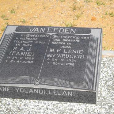 EEDEN S.A.J., van 1928-2008 &amp; M.P. KRUGER 1934-2012