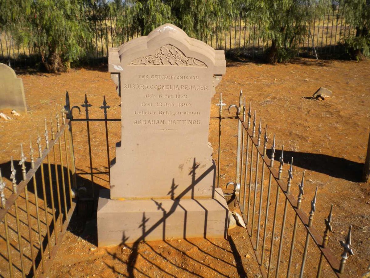 HATTINGH Susara Cornelia nee DE JAGER 1852-1899