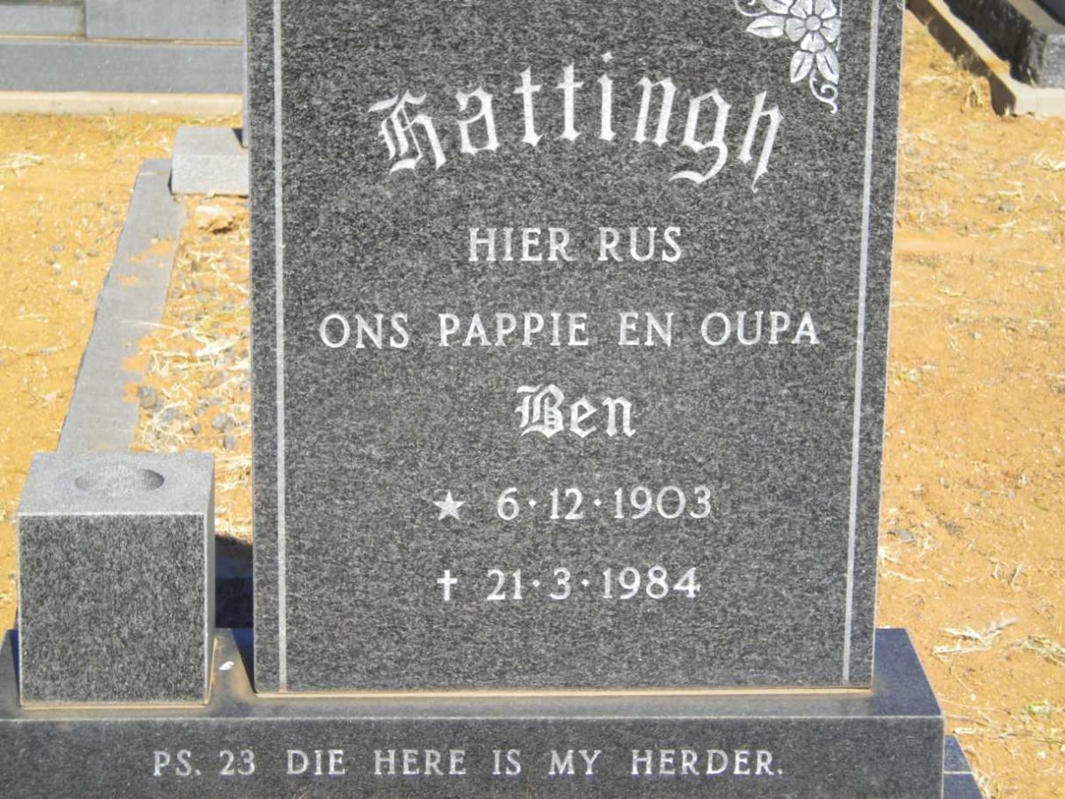 HATTINGH Ben 1903-1984