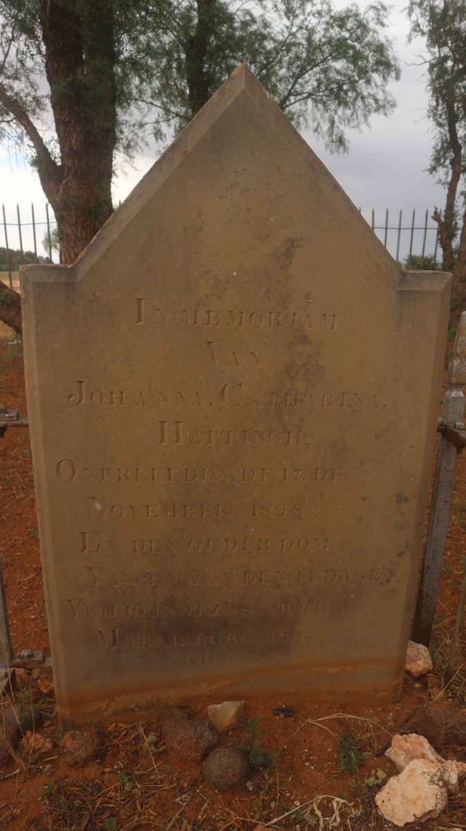 HATTINGH Johanna Catharina -1898