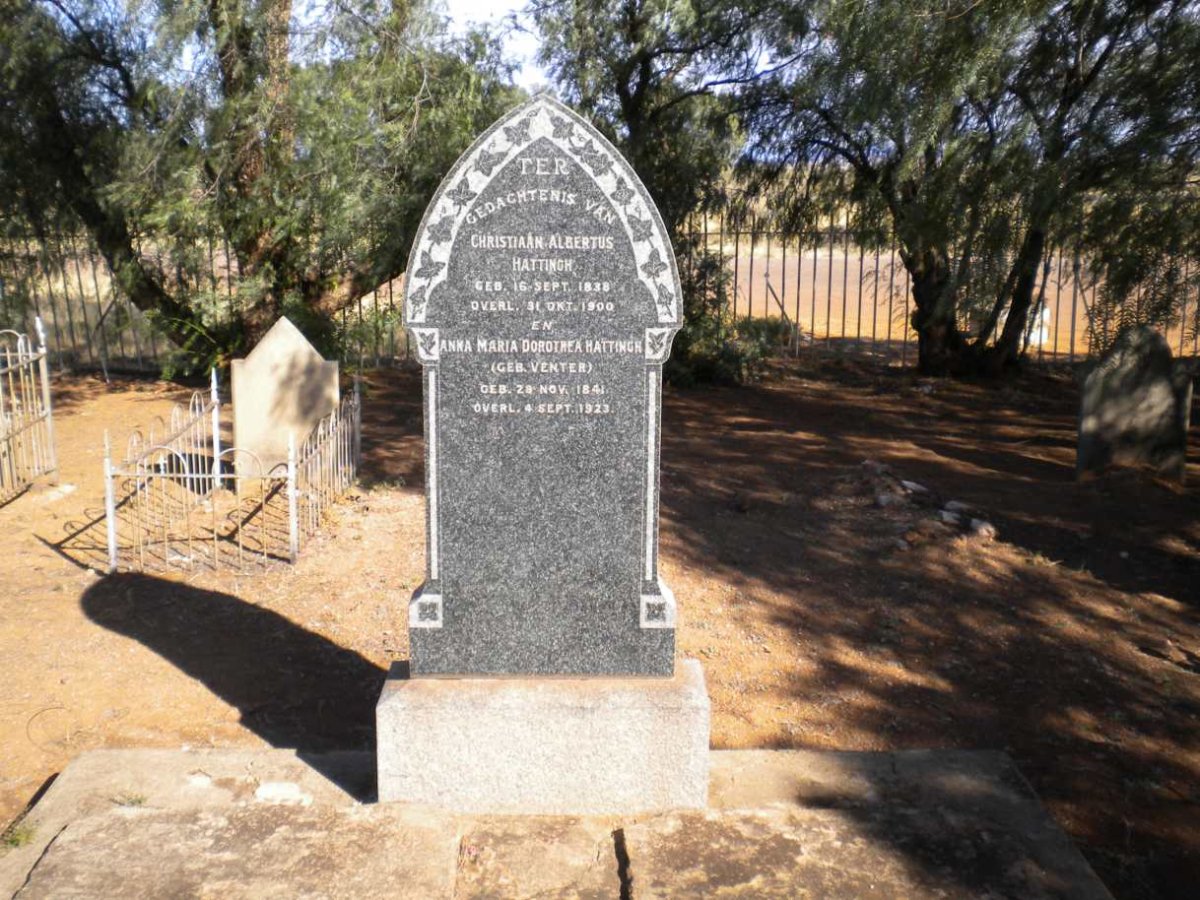 HATTINGH Christiaan Albertus 1838-1900 &amp; Anna Maria Dorothea VENTER 1841-1923