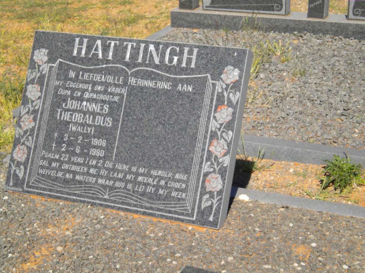 HATTINGH Johannes Theobaldus 1906-1990