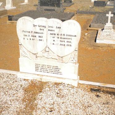 JORDAAN Pieter P. 1863-1940 &amp; Chatriena H.M. ENGHELBRECHT 1866-1939