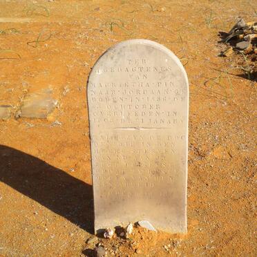 JORDAAN Magrietha Pinaar 1886-1903