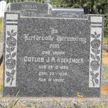 KOEKEMOER Gotlieb J.R. 1890-1958