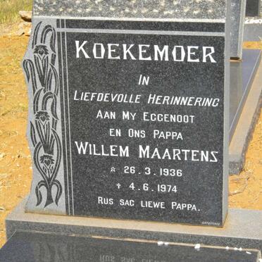 KOEKEMOER Willem Maartens 1936-1974