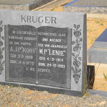 KRUGER A.J.P. 1909-1975 &amp; M.P. VAN JAARSVELD 1914-1983