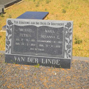 LINDE Michael Petrus, van der 1881-1954 &amp; Maria Susanna E. VAN REENEN 1883-1970