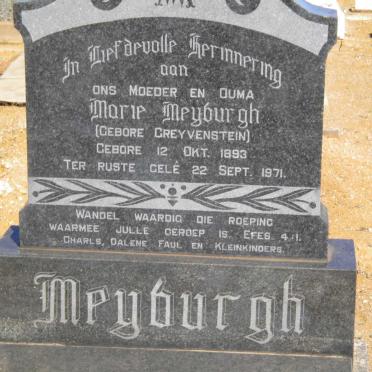MEYBURGH Marie nee GREYVENSTEIN 1893-1971