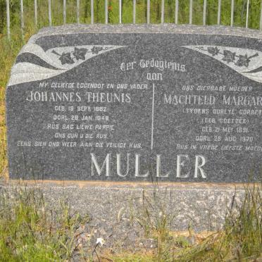 MULLER Johannes Theunis 1882-1949 &amp; Machteld Margaretha voorheen CORBETT nee COETZEE 1891-1970