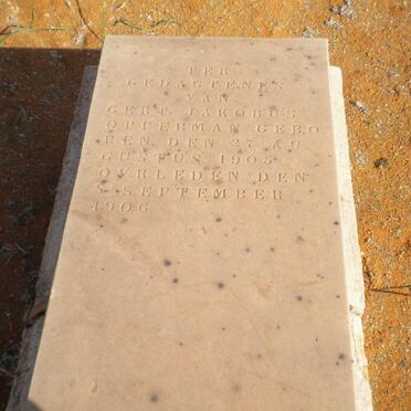 OPPERMAN Gert Jakobus 1905-1906