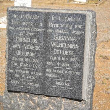 OELOFSE Cornelius Van Niekerk 1889-1927 &amp; Susanna Wilhelmina 1892-1928