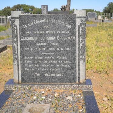 OPPERMAN Elizabeth Johanna nee HOUGH 1889-1954